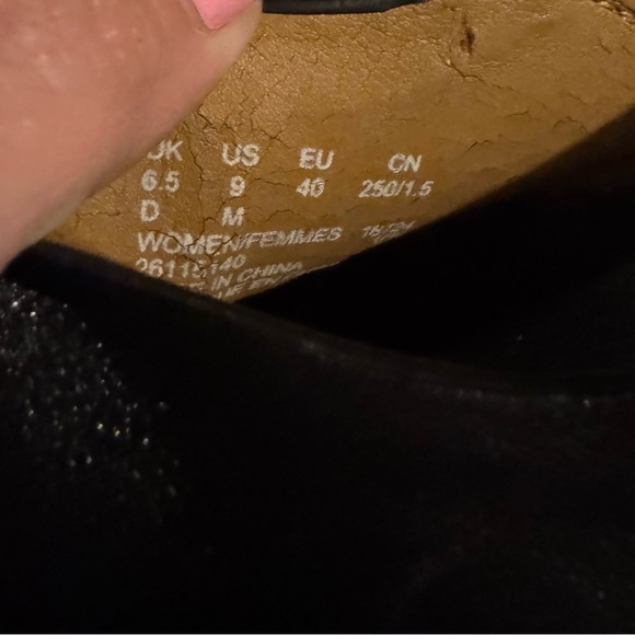 Clark’s - Artisan Black Leather Espadrille Wedge Sandals Sz 9 - Picture 11 of 12